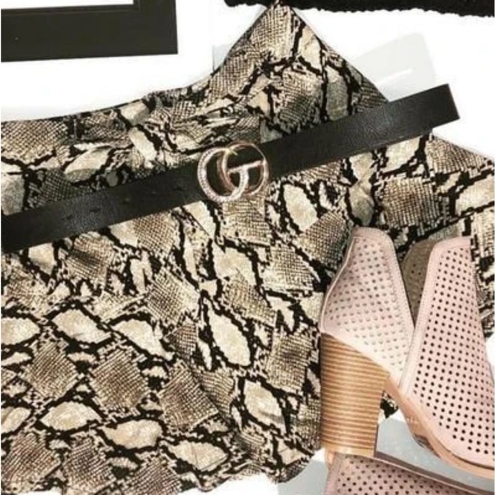 SNAKESKIN paperbag shorts​